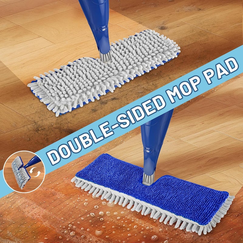 PAPCLEAN Double-Sided Mop Pads for O-Cedar ProMist MAX Spray Mop - Reusable Microfiber for Kitchen Bathroom Tile Cleaning - Washable Absorbent Chenille for Hardwood Laminate Floor Cleaning - Image 4